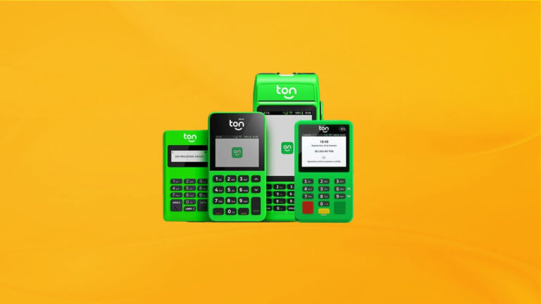 Maquininha de cartão Ton T3 smart com 2 baterias/Qrcode/touch